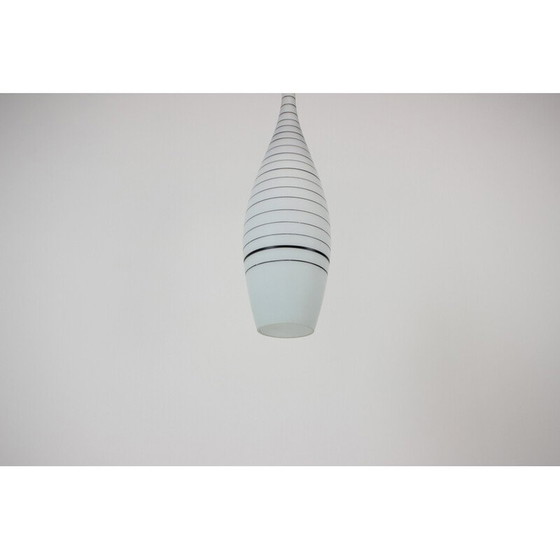 Image 1 of Vintage glass pendant lamp, Czechoslovakia 1970s