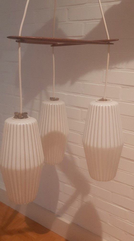 Image 1 of Lampada a cascata scandinava vintage in teak