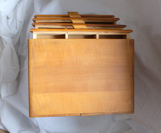 Image 1 of Caja de costura, cajón, joyero, madera, años 50, Okaeb