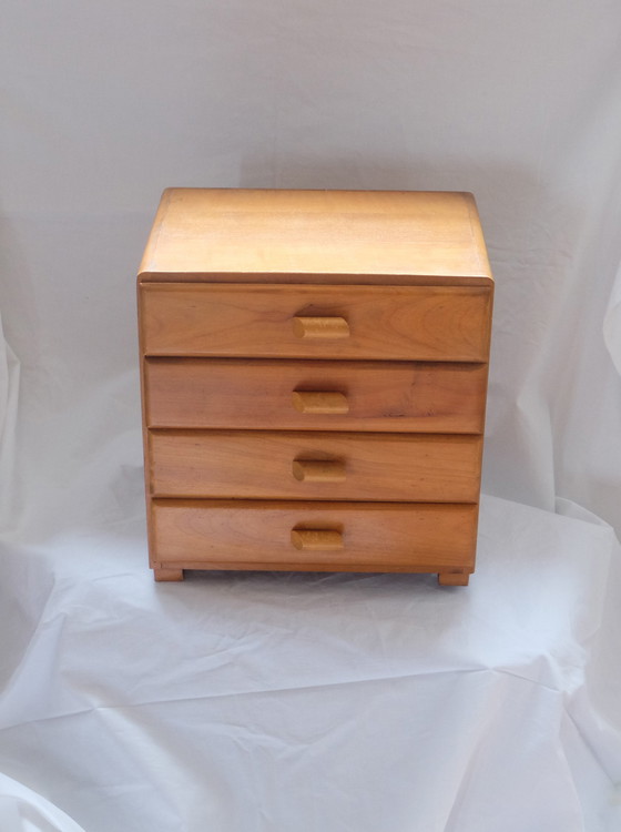 Image 1 of Caja de costura, cajón, joyero, madera, años 50, Okaeb