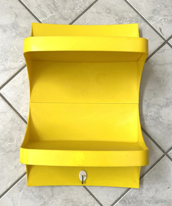 Image 1 of Yellow Plastic Wall Shelves 1970S