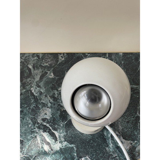 Image 1 of Pair of vintage Eyeball wall lamp in white plastic and chrome, UK 1960