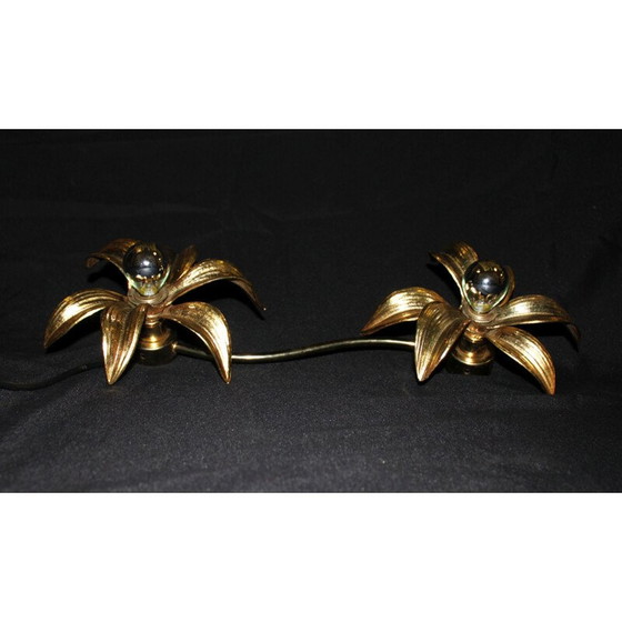 Image 1 of Vintage gilded brass wall lamp by Willy Daro, 1970