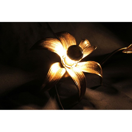 Image 1 of Vintage gilded brass wall lamp by Willy Daro, 1970