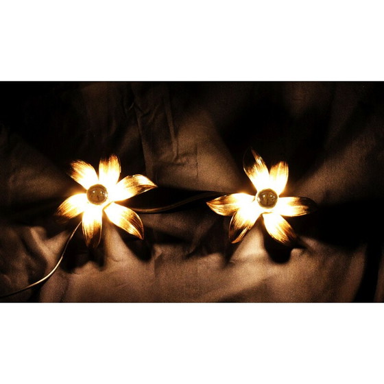 Image 1 of Vintage gilded brass wall lamp by Willy Daro, 1970