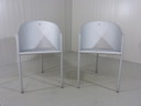 2 X chaises Philip Starck Costes Aluminio pour Driade Aleph 1988