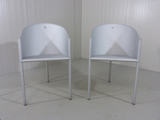 Image 1 of 2 X Philip Starck Costes Aluminio chairs for Driade Aleph 1988