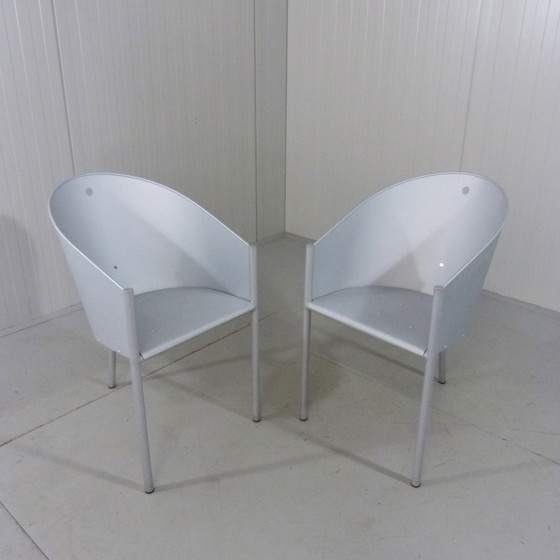 Image 1 of 2 X Philip Starck Costes Aluminio chairs for Driade Aleph 1988