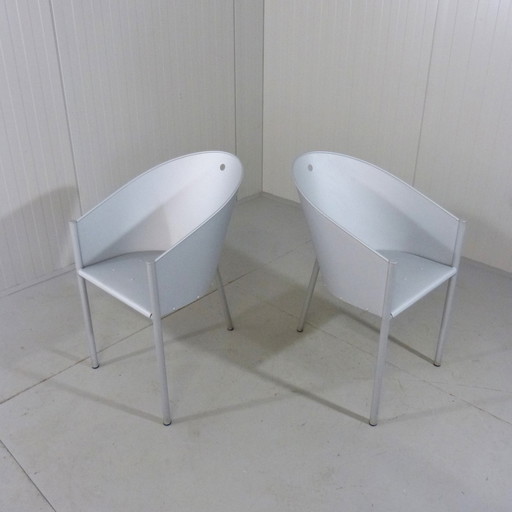 2 X chaises Philip Starck Costes Aluminio pour Driade Aleph 1988