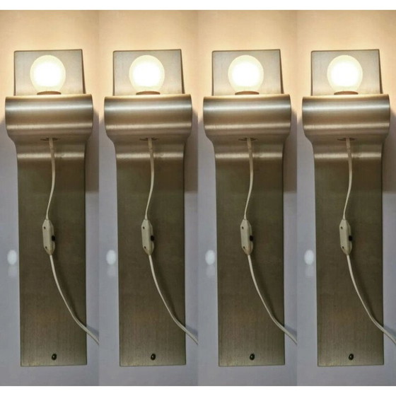 Image 1 of Set di quattro lampade da parete di metà secolo, Italia anni '80