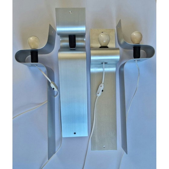 Image 1 of Set di quattro lampade da parete di metà secolo, Italia anni '80