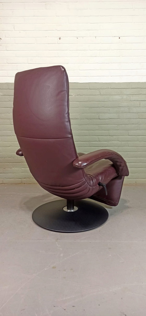 Image 1 of Jori 'Yoga' leren draai recliner fauteuil