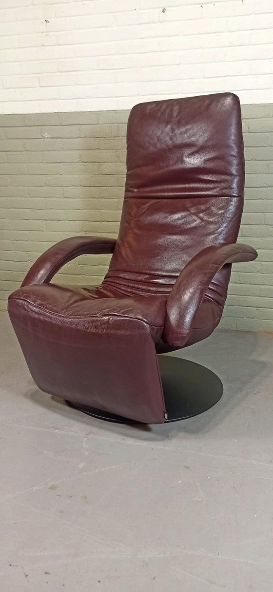 Image 1 of Jori 'Yoga' leren draai recliner fauteuil 