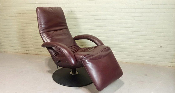 Image 1 of Jori 'Yoga' leren draai recliner fauteuil 