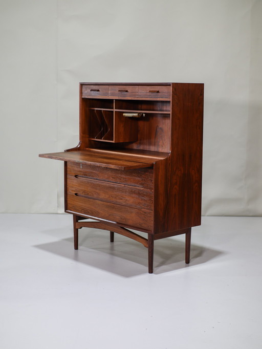 Arne Wahl Iversen Secretaire Rosewood Danish 1960S Vinde Møbelfabrik