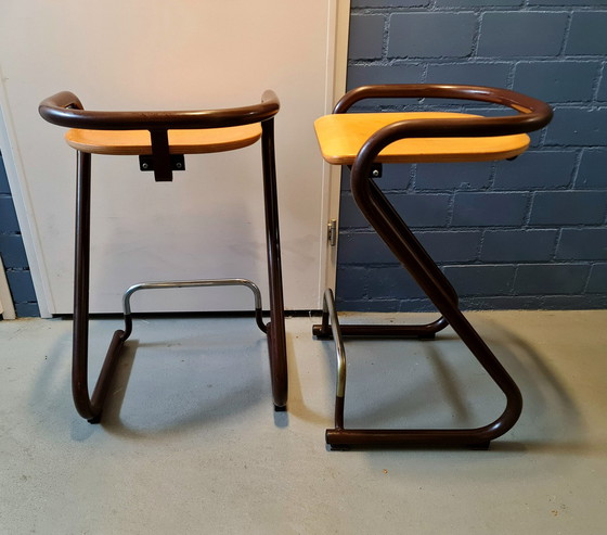 Image 1 of Bar Chairs Architects Stools Lindau & Lindekrantz For Lammhults, Sweden 1960s