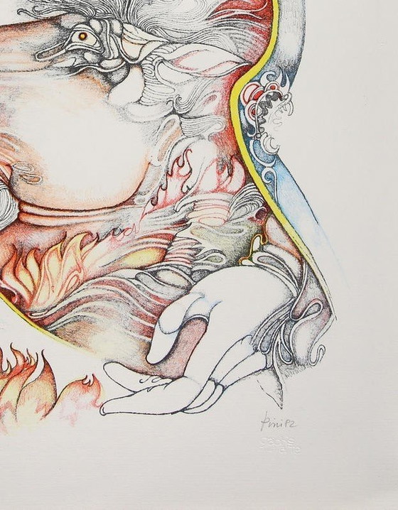 Image 1 of Donna a cavallo - Litografia di Giuliano Pini