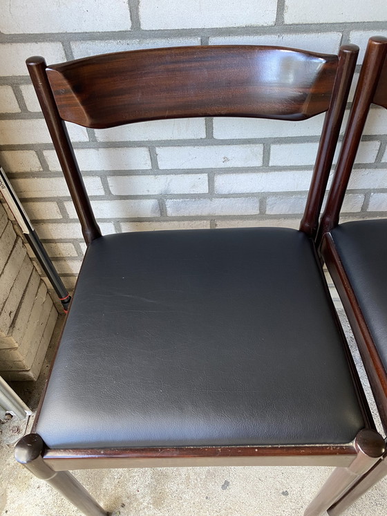 Image 1 of 4x Chaises vintage en bois de rose