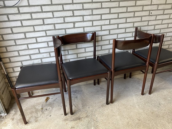 Image 1 of 4x Vintage rosewood chairs