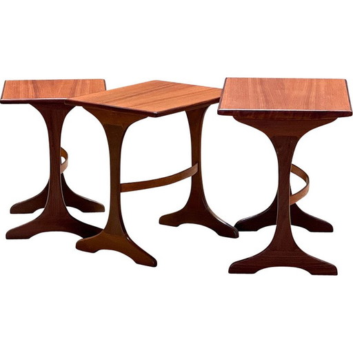 Tavolini impilabili vintage in teak per G-Plan, Inghilterra 1960