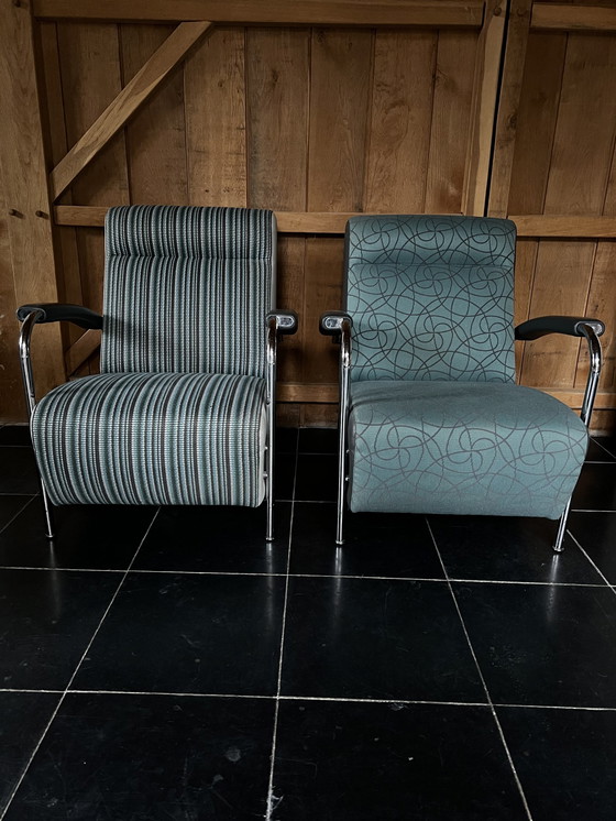 Image 1 of 2x Leolux Scylla Armchairs , Design By Gerard Vollenbrock.