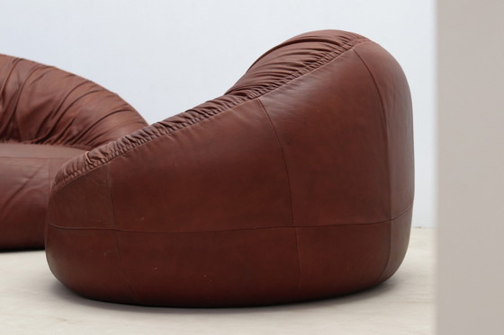 Image 1 of Pangolin Leather Sofa And Armchair By Egg Designs