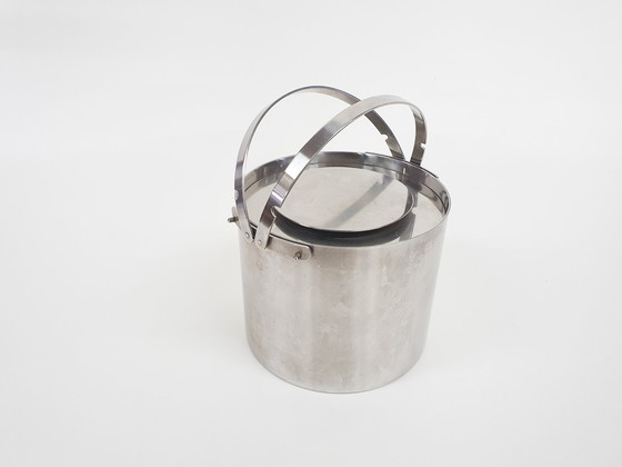 Image 1 of Stainless steel ice bucket by Arne Jacobsen for Stelton, Denmark 1960's