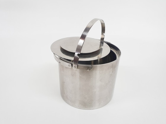 Image 1 of Stainless steel ice bucket by Arne Jacobsen for Stelton, Denmark 1960's