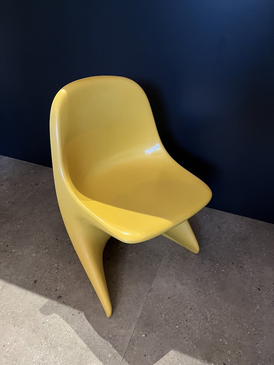 Image 1 of Casalino High Chair Yellow Space Age