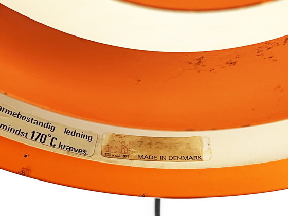 Image 1 of Pendant Light "Milieu" , Orange Version By Jo Hammerborg For Fog & Mørup. Denmark 1970S