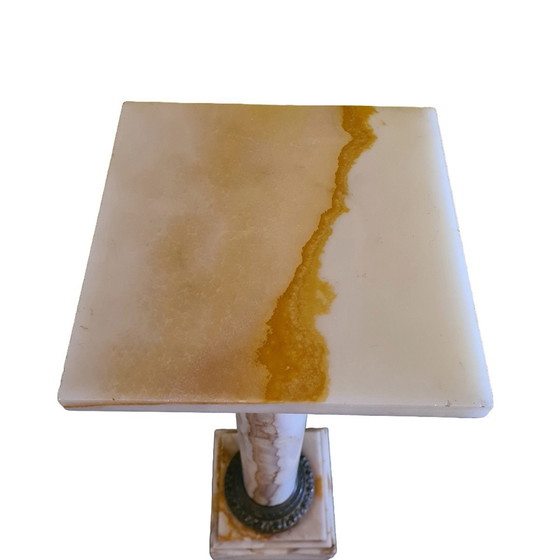 Image 1 of Antique Onyx Pedestal With Bronze Frames, Late 19th Century