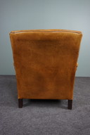 Fauteuil classique en cuir de vachette