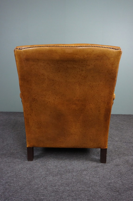 Image 1 of Classic cowhide leather armchair