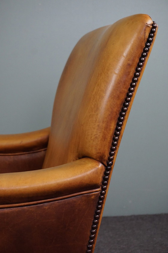 Image 1 of Classic cowhide leather armchair