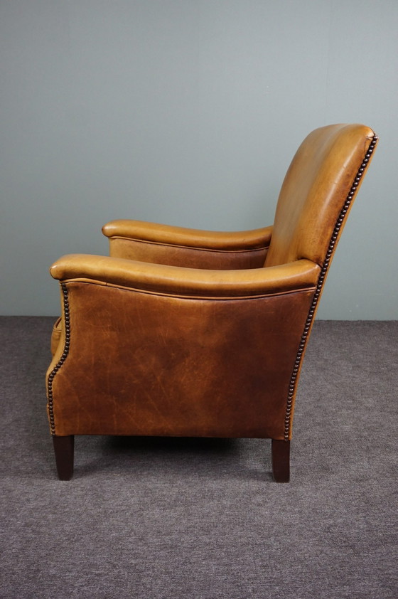 Image 1 of Classic cowhide leather armchair