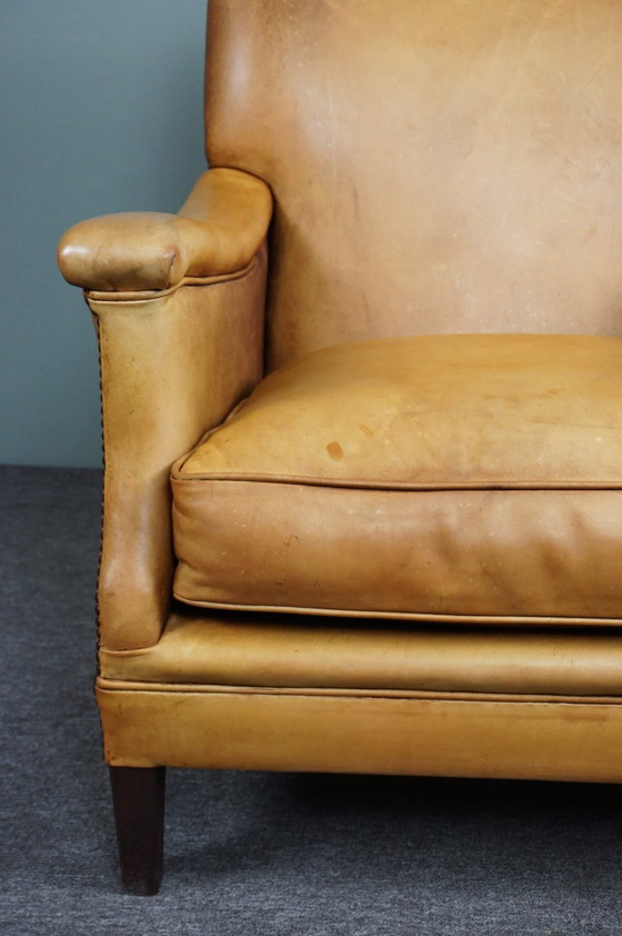 Image 1 of Classic cowhide leather armchair