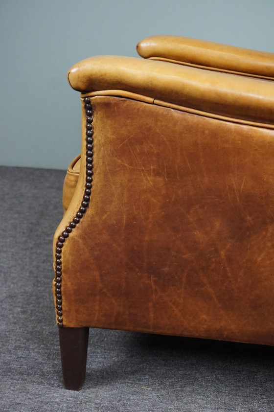 Image 1 of Classic cowhide leather armchair