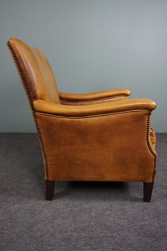 Image 1 of Classic cowhide leather armchair