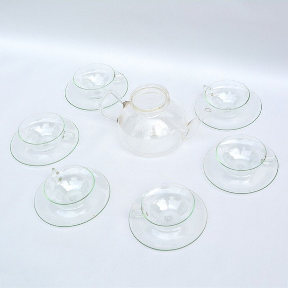 Image 1 of Vintage coffee service set by Wilhelm Wagenfeld for Jena Glas, Germany 1970