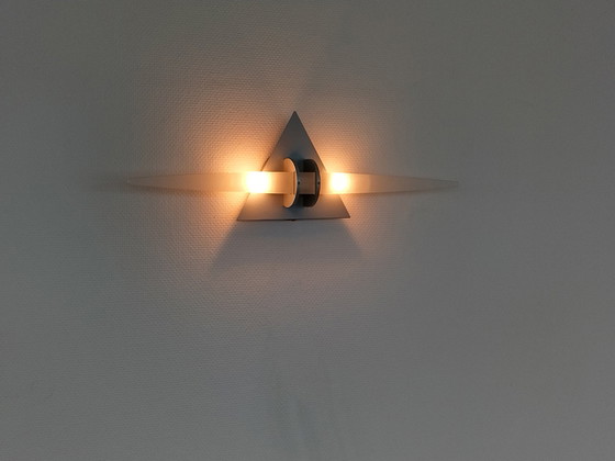 Image 1 of Wall lamp Italian - Lacri - Metal / Glass