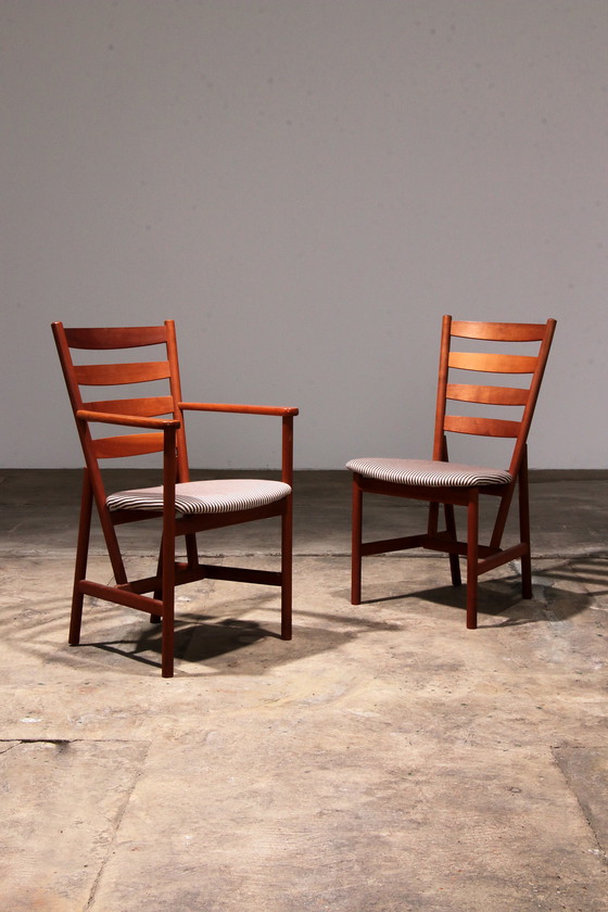 Image 1 of Hansen Sorensen Dining room table with 6 chairs,1970 Denmark