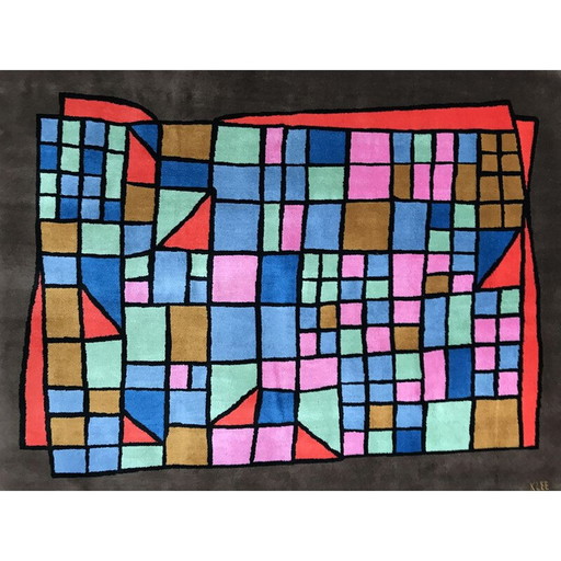 Vintage carpet by Paul KLEE, 1970