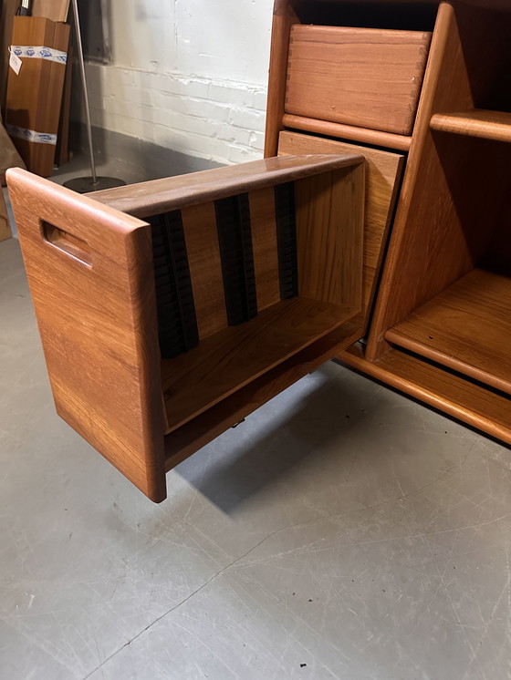Image 1 of Vintage teak Danish audio furniture tv cabinet