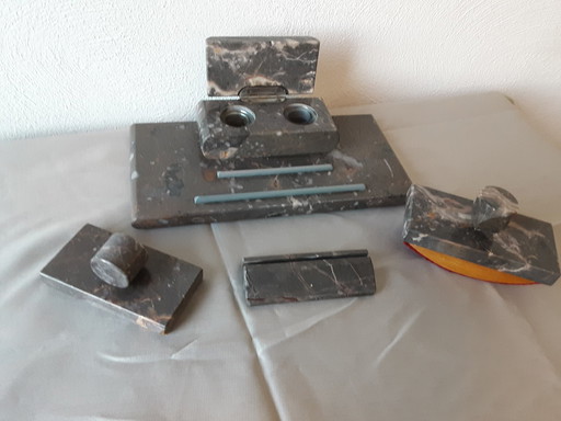 Set da scrivania in marmo vintage