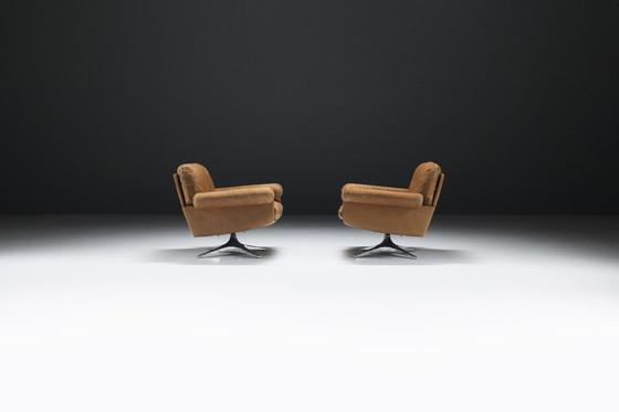 Image 1 of De Sede Ds 31 Lounge Chairs In Cognac