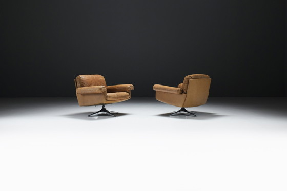 Image 1 of De Sede Ds 31 Lounge Chairs In Cognac