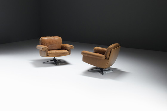 Image 1 of De Sede Ds 31 Lounge Chairs In Cognac