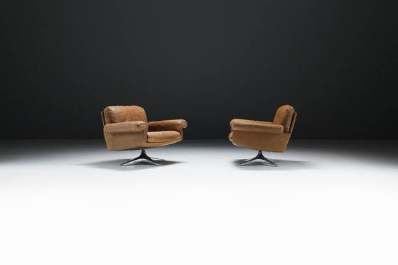 Image 1 of De Sede Ds 31 Lounge Chairs In Cognac