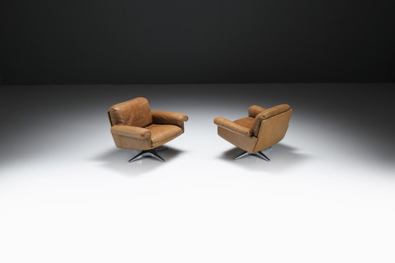 Image 1 of De Sede Ds 31 Lounge Chairs In Cognac