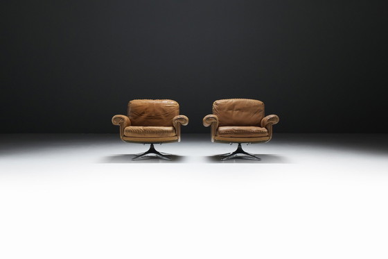 Image 1 of De Sede Ds 31 Lounge Chairs In Cognac